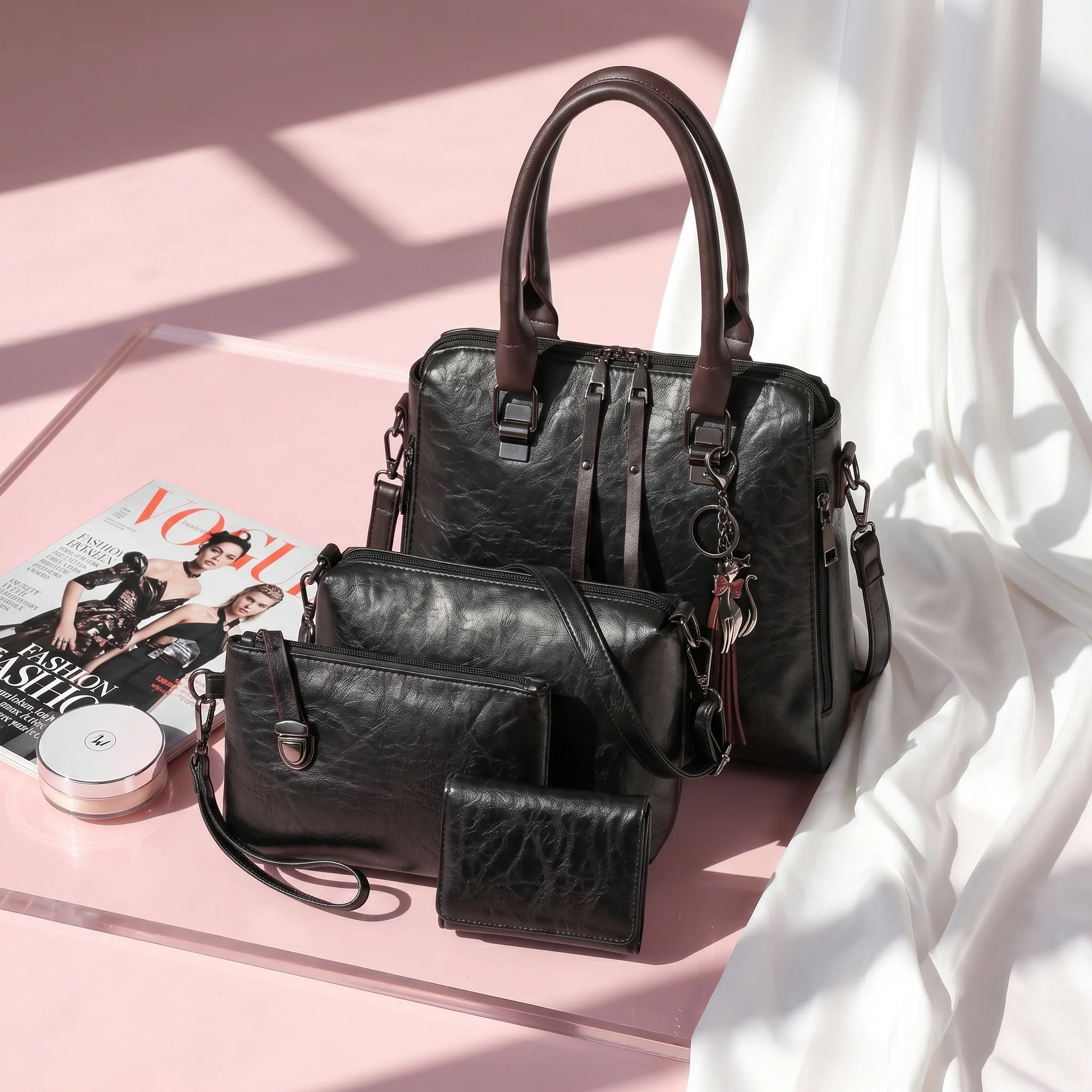 Kit de Bolsas Elegancia Premium en Cuero - Compra 1 y Llévate 4